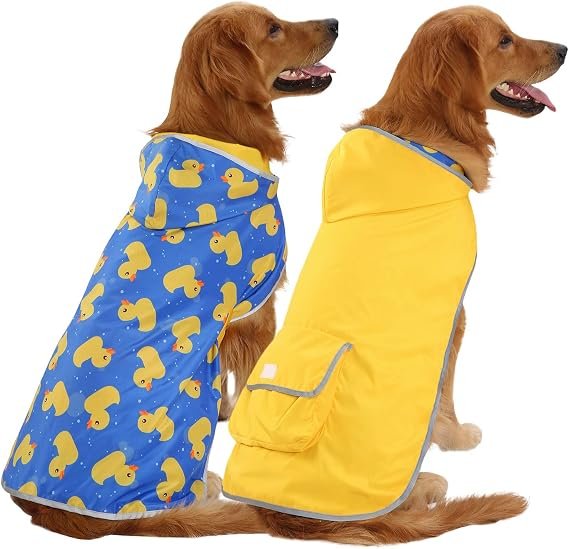 HDE Reversible Dog Raincoat